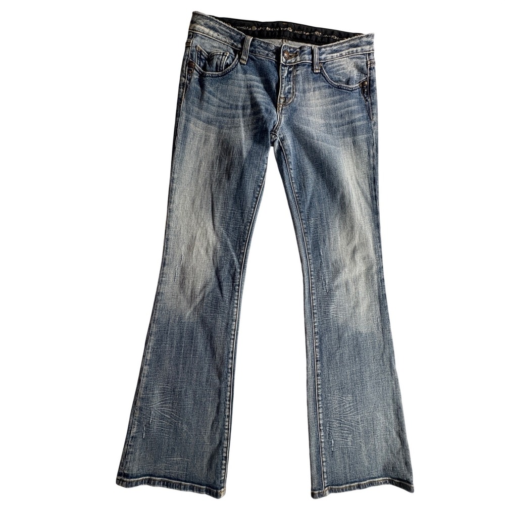 Rock for Express Bootcut Jeans Womens 6R‎ Blue Low Rise Stretch Denim Pants